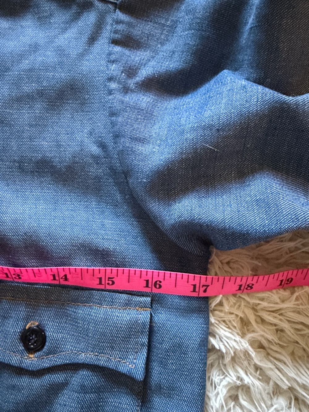 Wrangler Dragon Embroidered Western Denim Blue Red Button Down Collared Shirt 14 - Picture 9 of 10